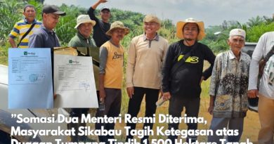 Somasi Dua Menteri Resmi Diterima, Masyarakat Sikabau Tagih Ketegasan atas Dugaan Tumpang Tindih 1.500 Hektare Tanah Ulayat dengan Izin PT KBL